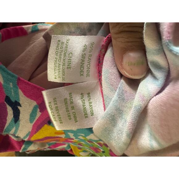 Lilly Pulitzer Georgia May Palazzo Pants – XS, Tropical Print Wide Leg - Picture 6 of 7